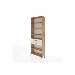 Arges Dolap 5 Raflı 2 Çekmeceli 88x30x243 Çam-aytaşı