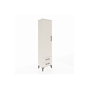 Arges Dolap 5 Raflı 2 Çekmeceli Tek Kapaklı 44x30x182 Aytaşı-aytaşı