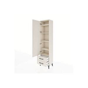 Arges Dolap 5 Raflı 2 Çekmeceli Tek Kapaklı 44x30x182 Aytaşı-aytaşı
