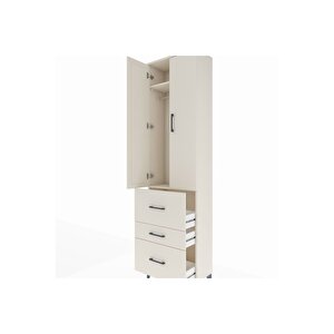 Arges Dolap 2 Raflı 3 Çekmeceli Tek Askılı 60x30x221 Aytaşı-aytaşı