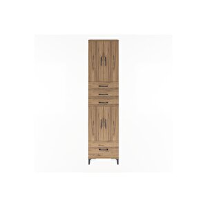 Arges Dolap 4 Raflı 4 Çekmeceli 4 Kapaklı 60x30x243 Çam-çam