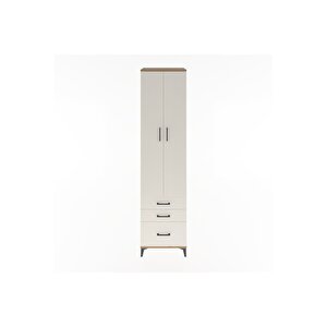 Hyperion Dolap 5 Raflı 3 Çekmeceli 2 Kapaklı 60x44x243 Çam-aytaşı