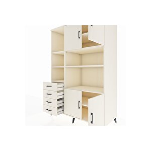 Kronos Dolap 8 Raflı 4 Çekmeceli 4 Kapaklı 132x59x195 Aytaşı-aytaşı/aytaşı