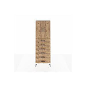 Arges Dolap 2 Raflı 6 Çekmeceli 2 Kapaklı 60x30x182 Aytaşı-çam