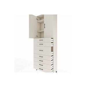 Arges Dolap 3 Raflı 7 Çekmeceli 2 Kapaklı 88x30x243 Aytaşı-aytaşı