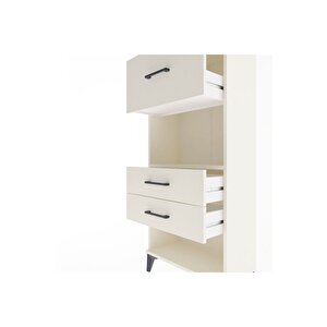Arges Dolap Tek Raflı 3 Çekmeceli 60x30x134 Aytaşı-aytaşı