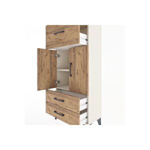 Hyperion Dolap 2 Raflı 3 Çekmeceli 2 Kapaklı 60x44x134 Aytaşı-çam