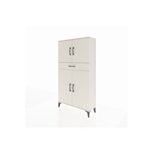 Arges Dolap 3 Raflı Tek Çekmeceli 4 Kapaklı 88x30x163 Aytaşı-aytaşı