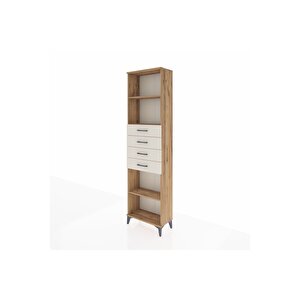 Arges Dolap 3 Raflı 4 Çekmeceli 60x30x221 Çam-aytaşı