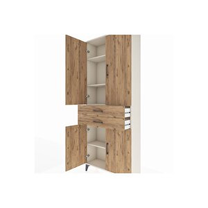 Arges Dolap 4 Raflı 2 Çekmeceli 4 Kapaklı 88x30x221 Aytaşı-çam