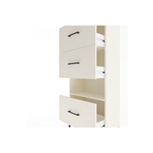 Arges Dolap Tek Raflı 3 Çekmeceli 60x30x134 Aytaşı-aytaşı