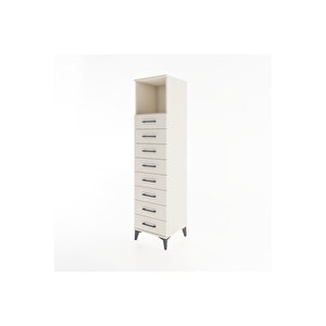 Hyperion Dolap Tek Raflı 8 Çekmeceli 44x44x182 Aytaşı-aytaşı