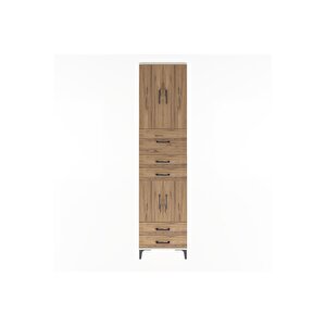 Arges Dolap 4 Raflı 5 Çekmeceli 4 Kapaklı 60x30x243 Aytaşı-çam