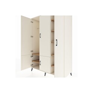 Kronos Dolap 7 Raflı 5 Kapaklı Tek Askılı 132x59x195 Aytaşı-aytaşı/çam