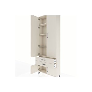 Arges Dolap 4 Raflı 2 Çekmeceli 4 Kapaklı 88x30x243 Aytaşı-aytaşı