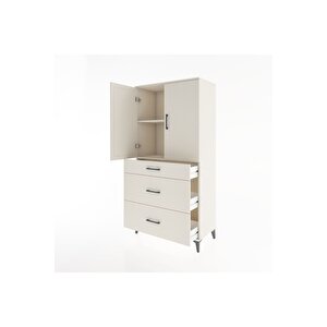 Hyperion Dolap 2 Raflı 3 Çekmeceli 2 Kapaklı 88x44x182 Aytaşı-aytaşı