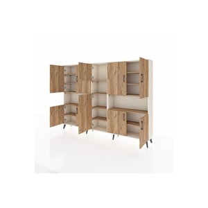 Arges Dolap 14 Raflı 10 Kapaklı 220x30x163 Aytaşı-çam