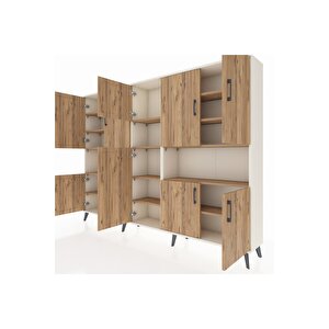 Arges Dolap 14 Raflı 10 Kapaklı 220x30x163 Aytaşı-çam