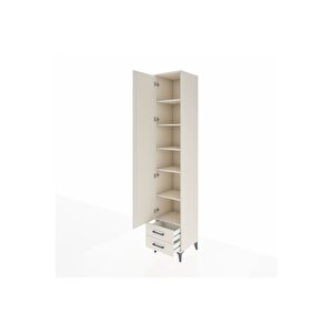 Hyperion Dolap 6 Raflı 2 Çekmeceli Tek Kapaklı 44x44x243 Aytaşı-aytaşı