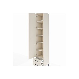 Hyperion Dolap 6 Raflı 2 Çekmeceli Tek Kapaklı 44x44x243 Aytaşı-aytaşı