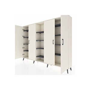 Arges Dolap 12 Raflı 4 Kapaklı 220x30x163 Aytaşı-aytaşı/antrasit