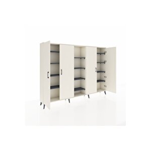 Arges Dolap 12 Raflı 4 Kapaklı 220x30x163 Aytaşı-aytaşı/antrasit