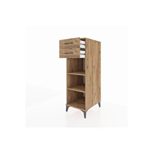Kronos Dolap 2 Raflı 2 Çekmeceli 44x59x134 Çam-çam