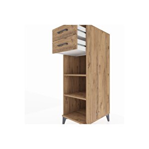 Kronos Dolap 2 Raflı 2 Çekmeceli 44x59x134 Çam-çam