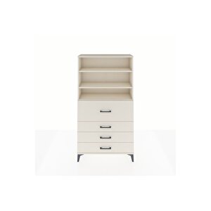 Arges Dolap 3 Raflı 4 Çekmeceli 88x30x163 Aytaşı-aytaşı