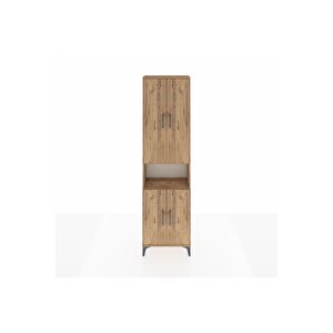 Arges Dolap 3 Raflı 4 Kapaklı Tek Askılı 60x30x221 Çam-çam