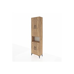 Arges Dolap 3 Raflı 4 Kapaklı Tek Askılı 60x30x221 Çam-çam