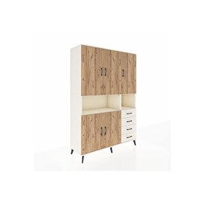 Hyperion Dolap 7 Raflı 4 Çekmeceli 5 Kapaklı 132x44x195 Aytaşı-çam/aytaşı