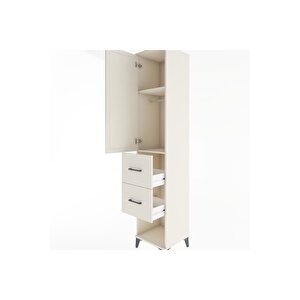 Hyperion Dolap 2 Raflı 2 Çekmeceli Tek Askılı 44x44x221 Aytaşı-aytaşı