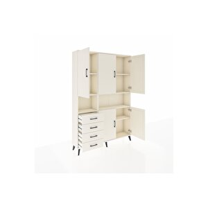 Arges Gardrop 7 Raflı 4 Çekmeceli 5 Kapaklı 132x30x195 Aytaşı-aytaşı