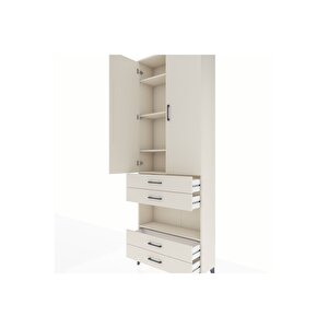 Arges Dolap 5 Raflı 4 Çekmeceli 2 Kapaklı 88x30x243 Aytaşı-aytaşı