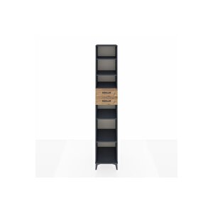 Hyperion Dolap 5 Raflı 2 Çekmeceli 44x44x243 Antrasit-çam