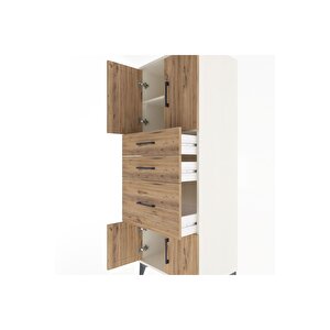 Hyperion Dolap 2 Raflı 3 Çekmeceli 4 Kapaklı 60x44x163 Aytaşı-çam