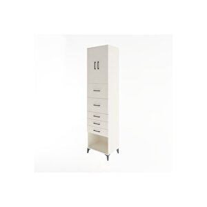 Hyperion Dolap 2 Raflı 5 Çekmeceli 2 Kapaklı 60x44x243 Aytaşı-aytaşı