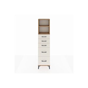 Arges Dolap 2 Raflı 5 Çekmeceli 44x30x182 Çam-aytaşı