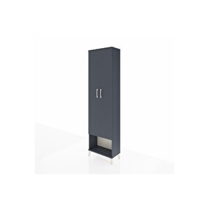 Arges Dolap 5 Raflı 2 Kapaklı 60x30x221 Antrasit-antrasit