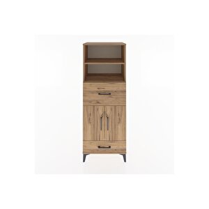 Hyperion Dolap 4 Raflı 2 Çekmeceli 2 Kapaklı 60x44x163 Çam-çam