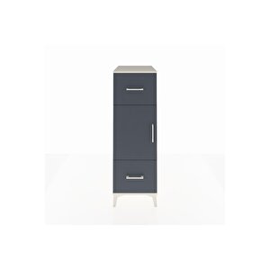 Kronos Dolap 2 Raflı 2 Çekmeceli Tek Kapaklı 44x59x134 Aytaşı-antrasit