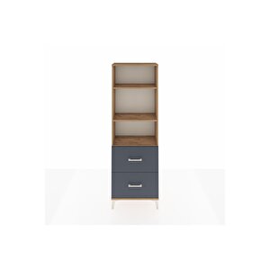 Arges Dolap 3 Raflı 2 Çekmeceli 60x30x182 Çam-antrasit