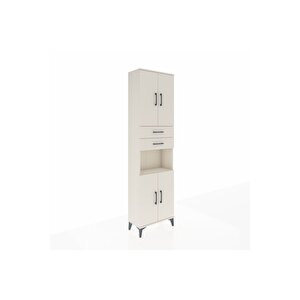 Arges Dolap 4 Raflı 2 Çekmeceli 4 Kapaklı 60x30x221 Aytaşı-aytaşı