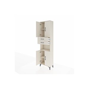 Arges Dolap 4 Raflı 2 Çekmeceli 4 Kapaklı 60x30x221 Aytaşı-aytaşı