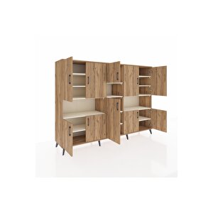 Hyperion Dolap 14 Raflı 10 Kapaklı 220x44x163 Çam-çam/aytaşı