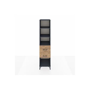 Hyperion Dolap 3 Raflı 2 Çekmeceli 44x44x195 Antrasit-çam