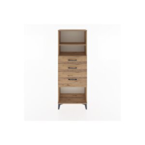 Arges Dolap 2 Raflı 3 Çekmeceli 60x30x163 Çam-çam