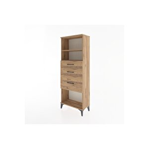 Arges Dolap 2 Raflı 3 Çekmeceli 60x30x163 Çam-çam