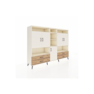 Hyperion Dolap 12 Raflı 4 Çekmeceli 5 Kapaklı 220x44x163 Aytaşı-aytaşı/çam